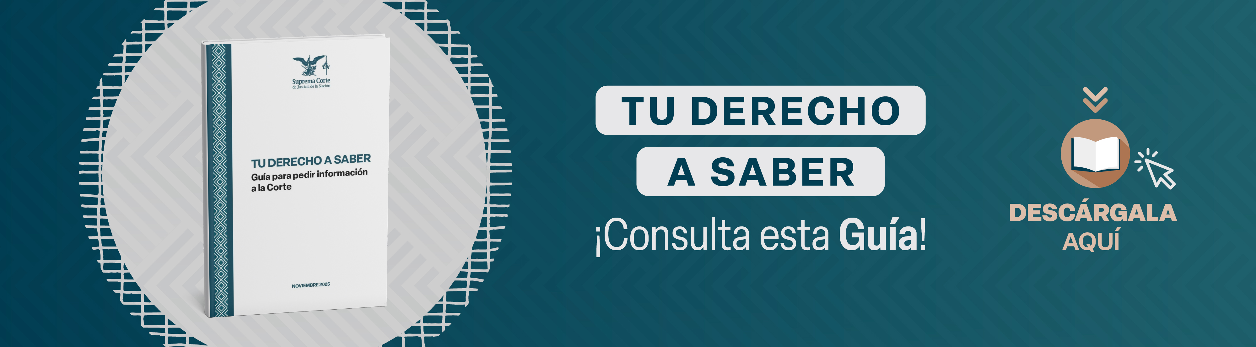 Banner alusivo a la Guía para pedir información
a la Corte - TU DERECHO A SABER.